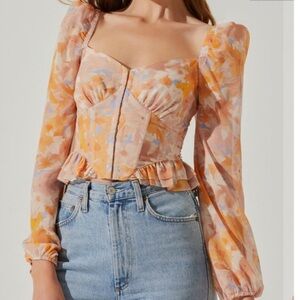 ASTR Floral print blouse